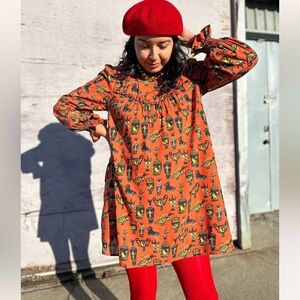 NWT Nooworks Stevie Dress in Pots Print - Size Small